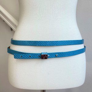 NWOT Diane Von Furstenberg Haley Snake Skin Wrap Belt